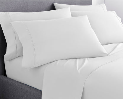 Six Piece White Microfiber Sheet Set-3