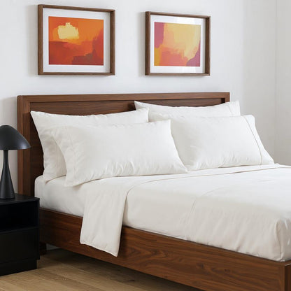 Six Piece White Microfiber Sheet Set-0