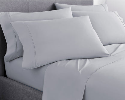 Six Piece Silver Microfiber Queen Sheet Set-3
