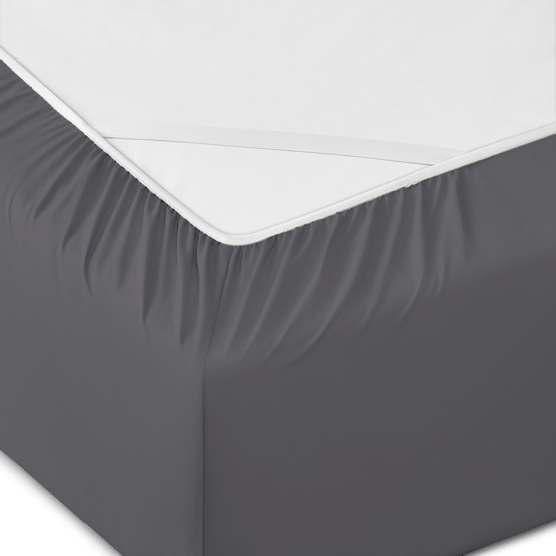 Six Piece Dark Gray Microfiber Queen Sheet Set-2