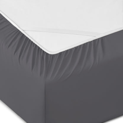 Six Piece Dark Gray Microfiber Queen Sheet Set-2