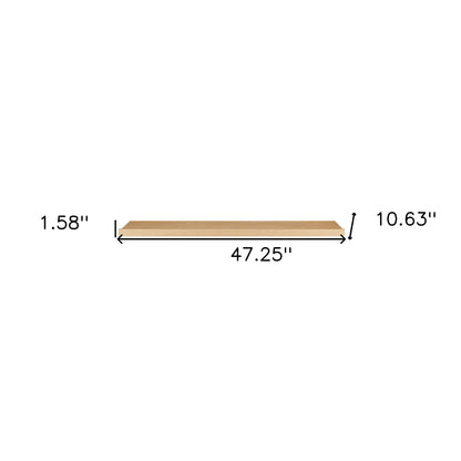47" Natural Wood Wall Mounted Floating Shelf-6