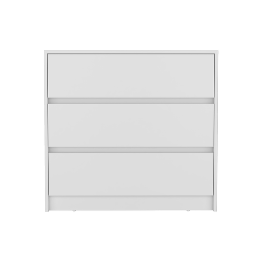 33" White Three Drawer Dresser-1