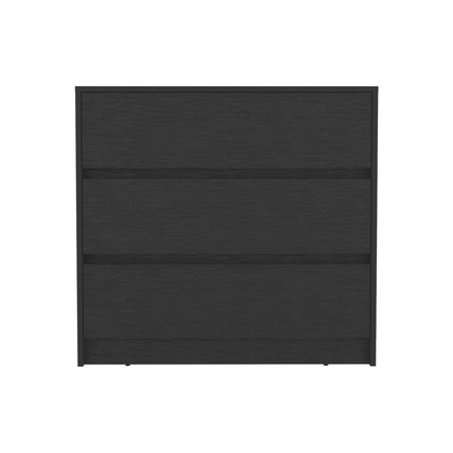 33" Black Three Drawer Dresser-1