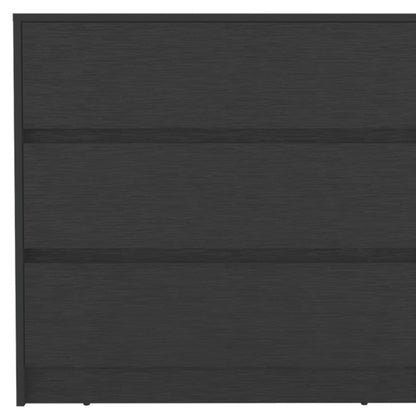 33" Black Three Drawer Dresser-4