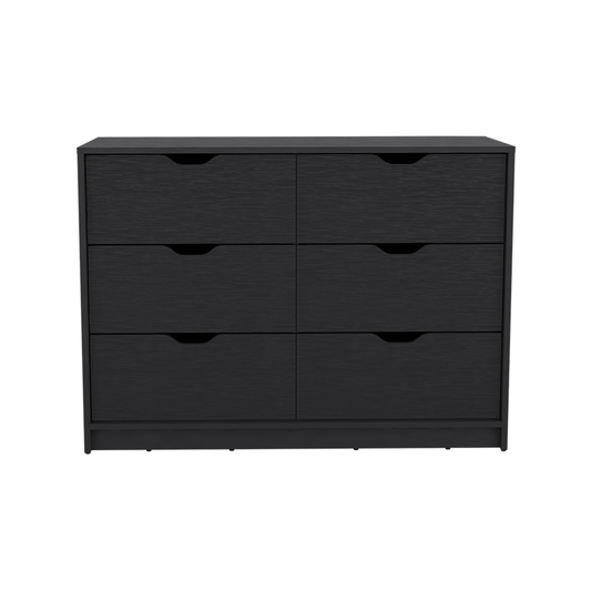 42" Black Four Drawer Dresser-1