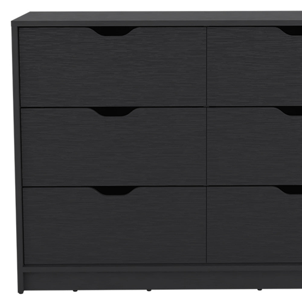 42" Black Four Drawer Dresser-3