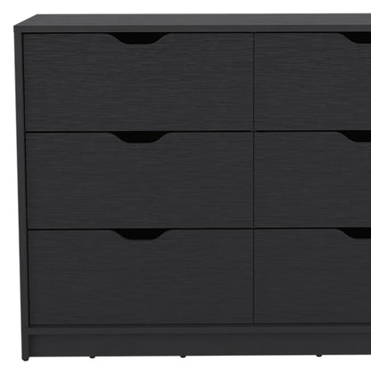 42" Black Four Drawer Dresser-3