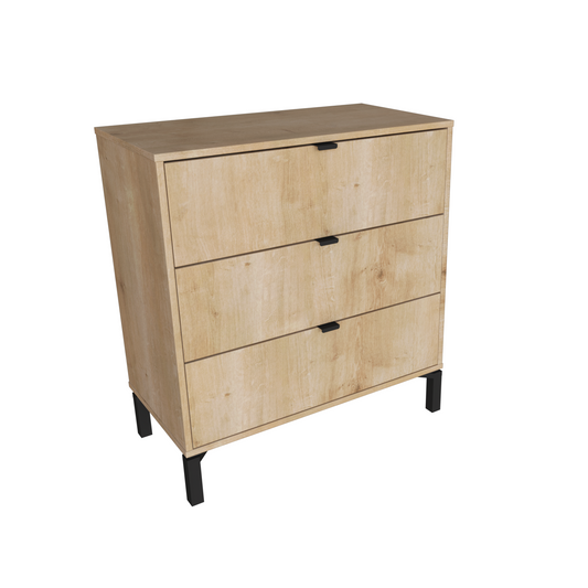 30" Natural Three Drawer Dresser-1