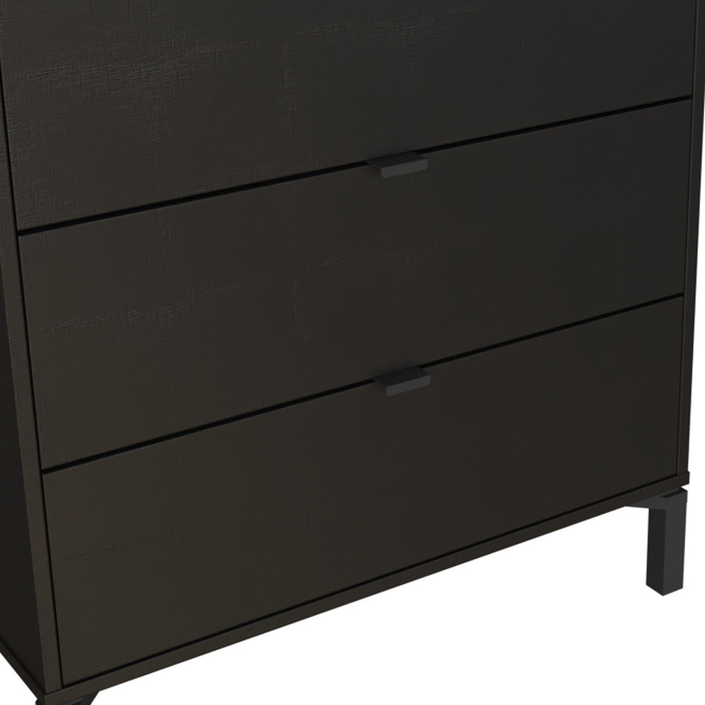 30" Black Three Drawer Dresser-3
