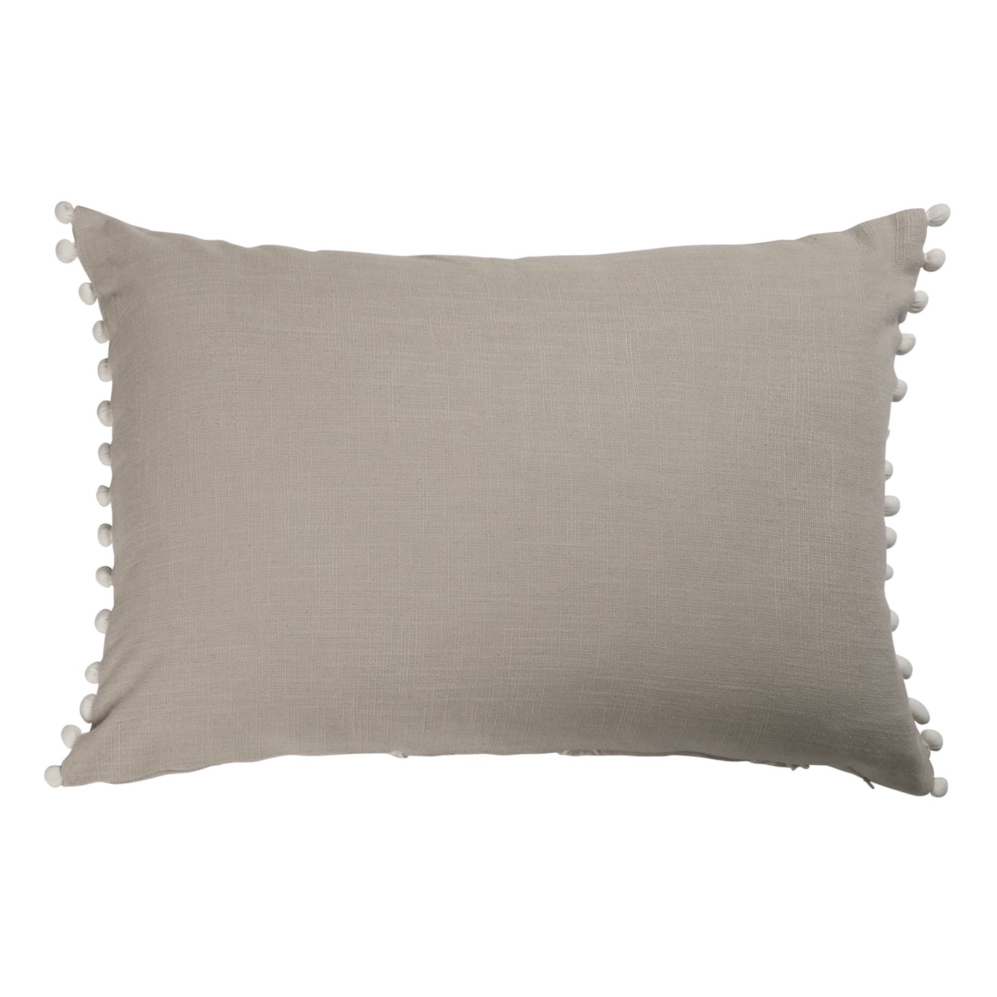 Beige and Ivory Throw Pillow with Embroidery-2