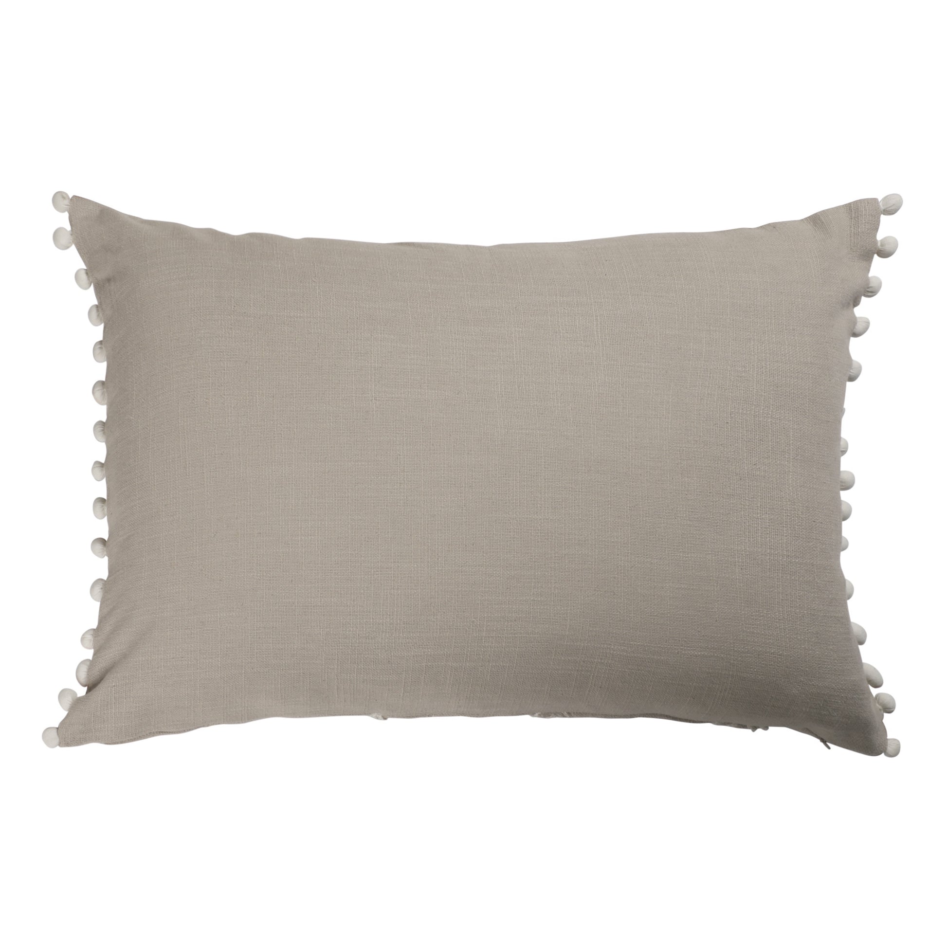 Beige and Ivory Throw Pillow with Embroidery-2