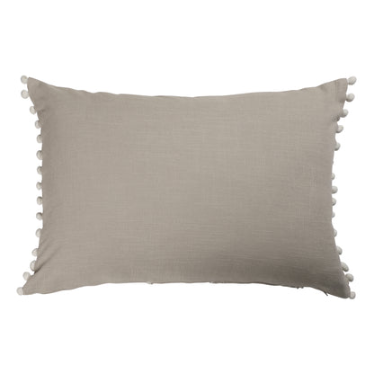 Beige and Ivory Throw Pillow with Embroidery-2