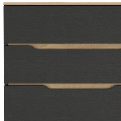 32" Natural And Black Four Drawer Dresser-3