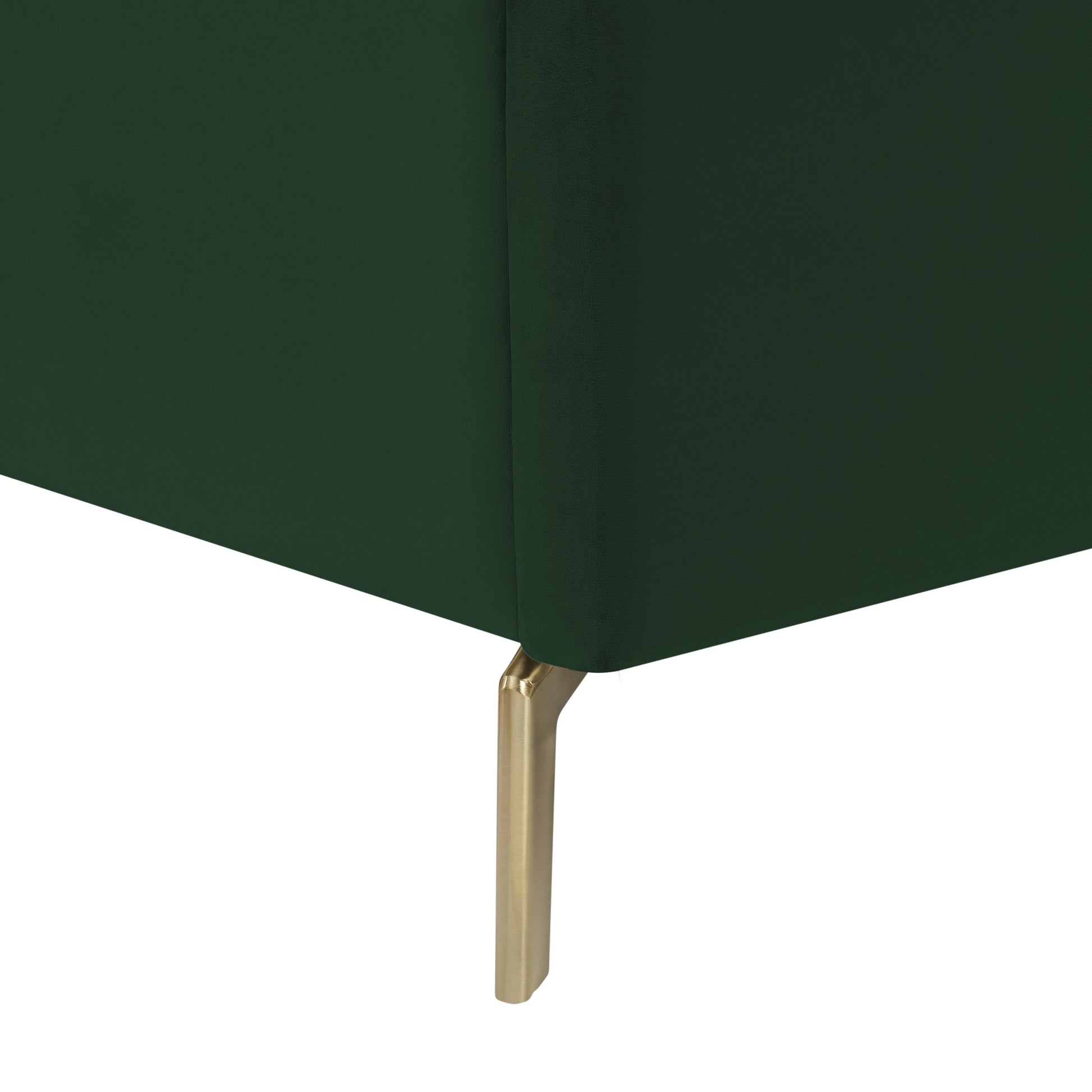 Green Velvet Upholstered Queen Bed Frame-4