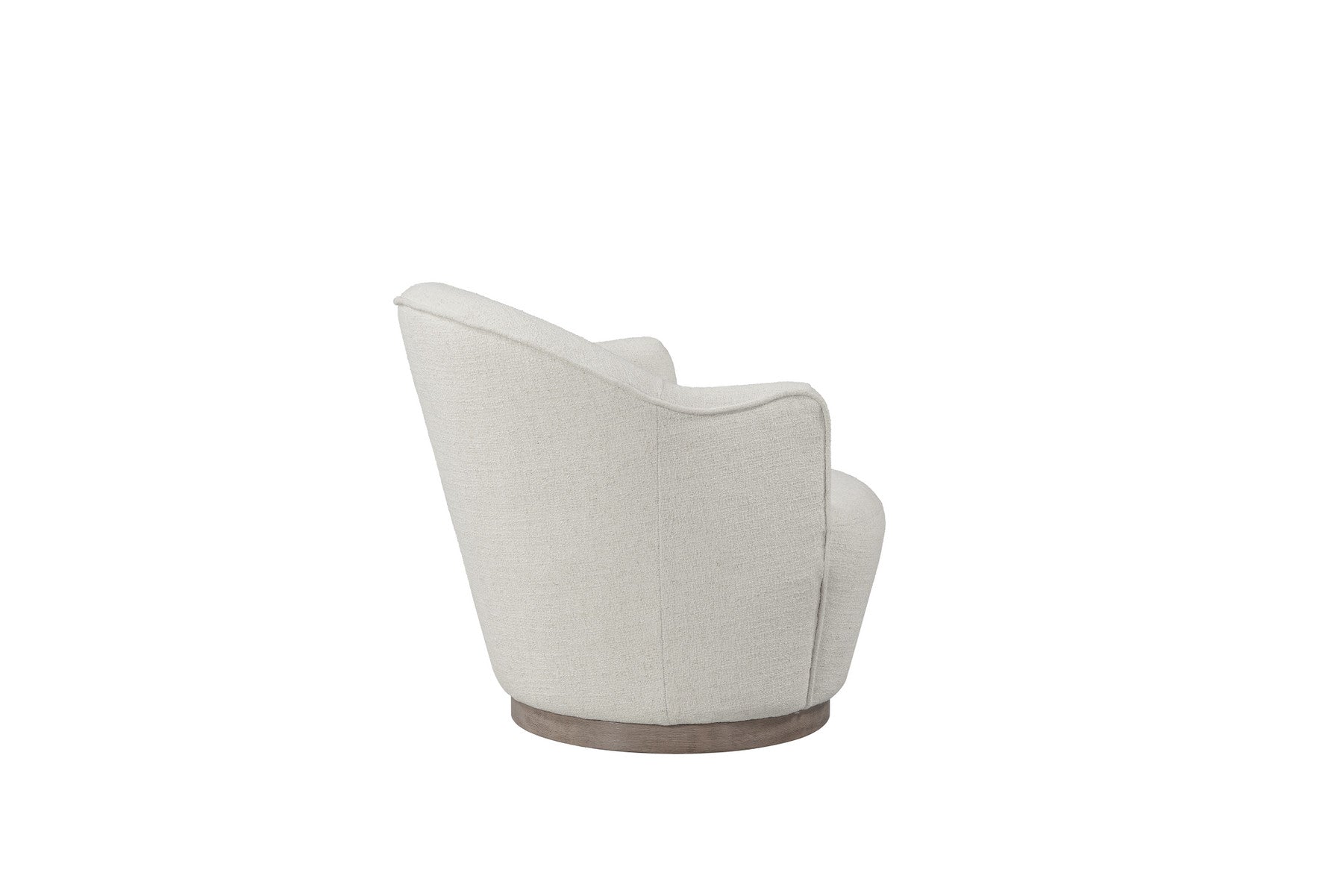 27" Off White Fabric Swivel Barrel Chair-2