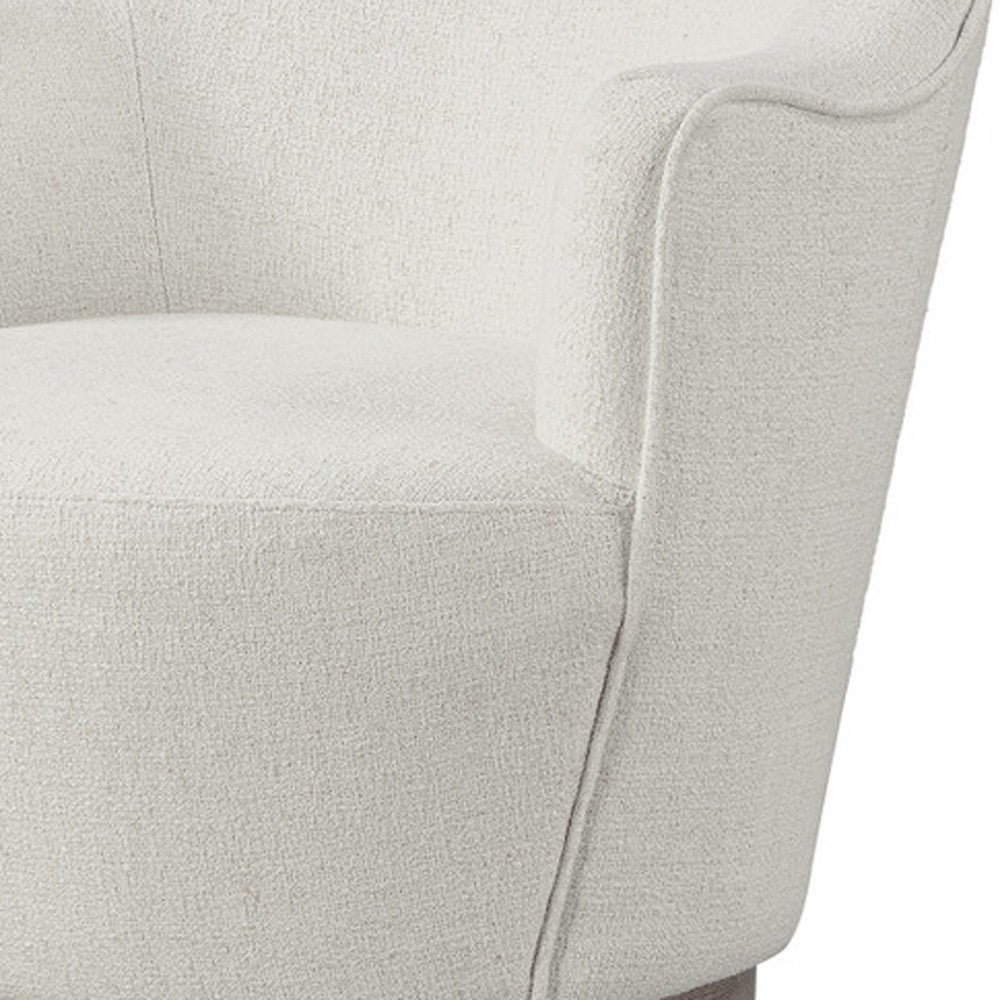 27" Off White Fabric Swivel Barrel Chair-4