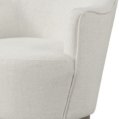 27" Off White Fabric Swivel Barrel Chair-4