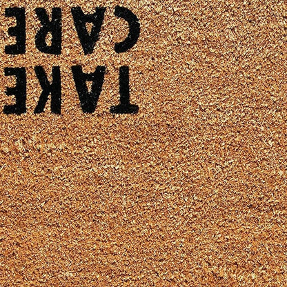 17" X 29" Natural and Black Coir Hey There Outdoor Door Mat-4