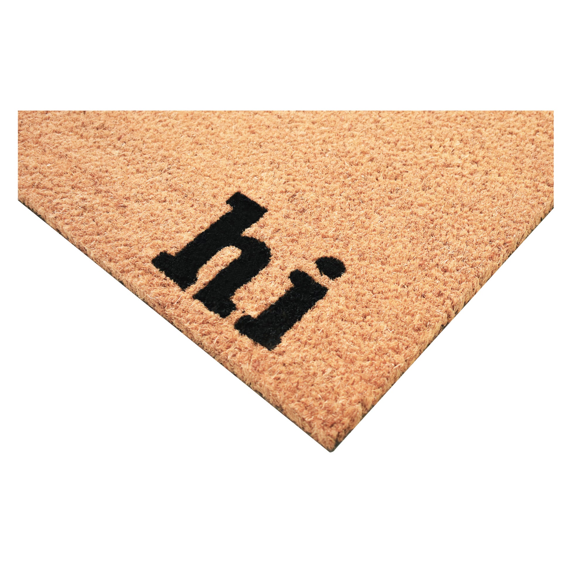 17" X 29" Natural and Black Coir Hi Bye Outdoor Door Mat-3
