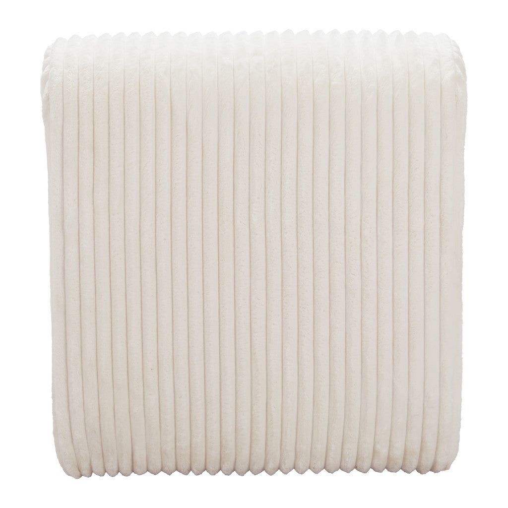 26" White Corduroy And Upholstered Lounge Chair-3