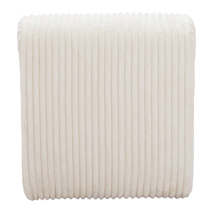 26" White Corduroy And Upholstered Lounge Chair-3