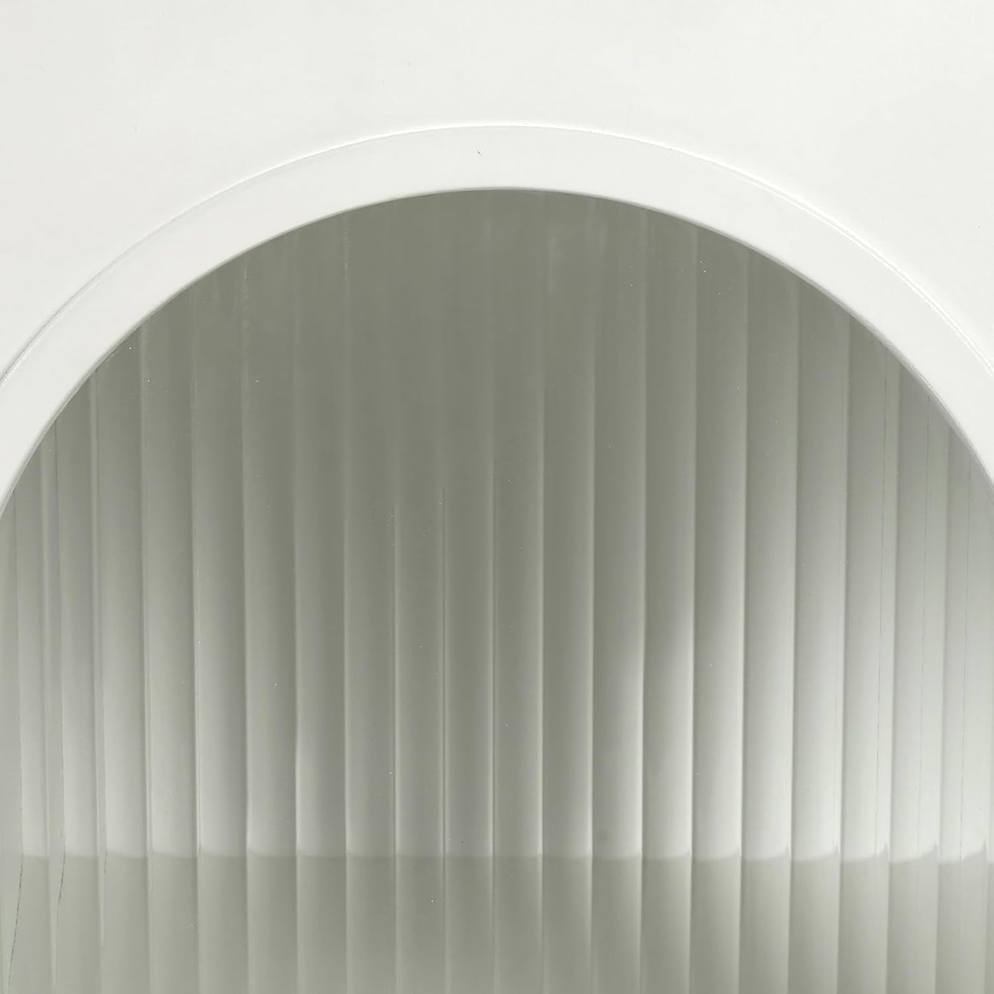 60" White Ribbed Texture Wood And Glass Sideboard with Four Doors-5