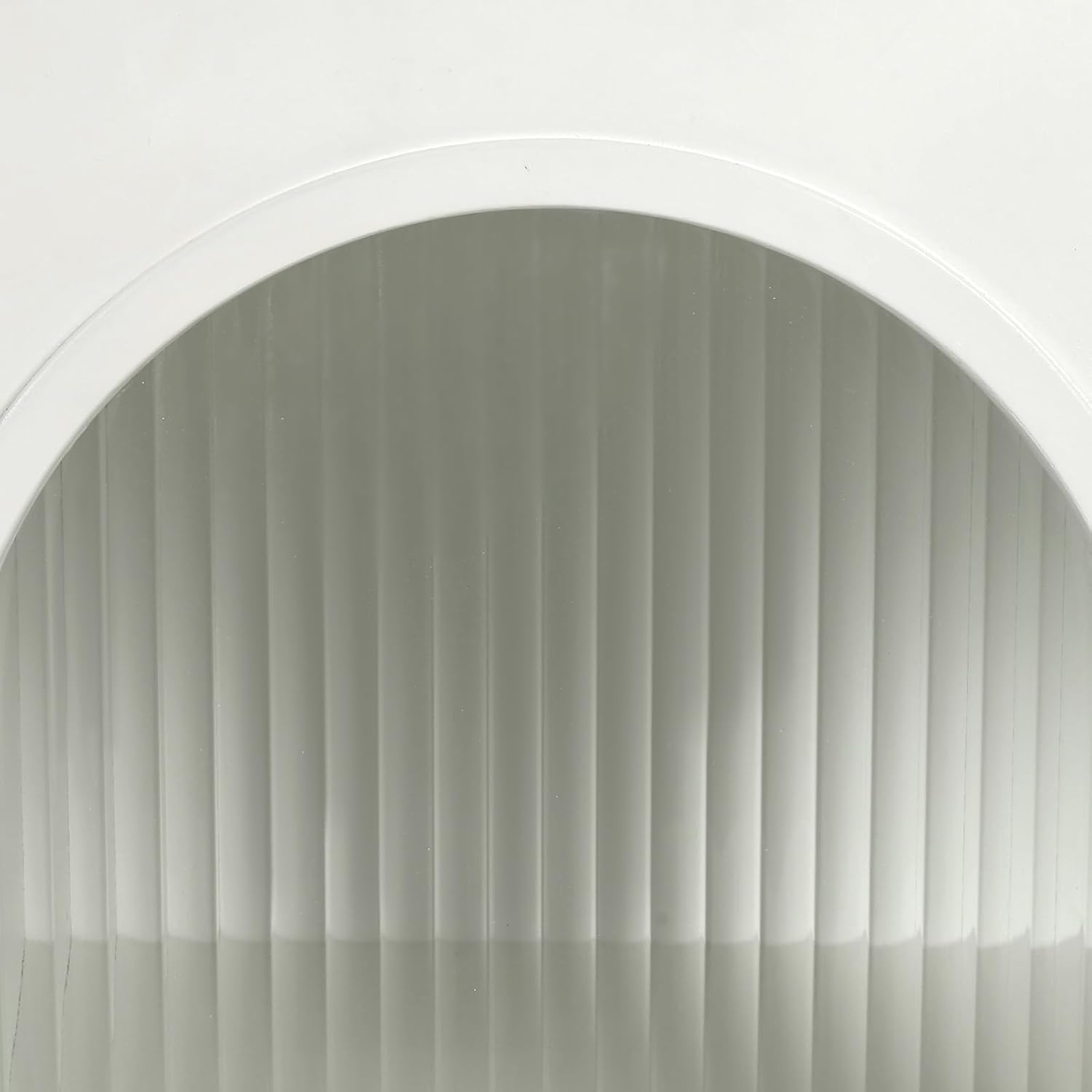 60" White Ribbed Texture Wood And Glass Sideboard with Four Doors-5