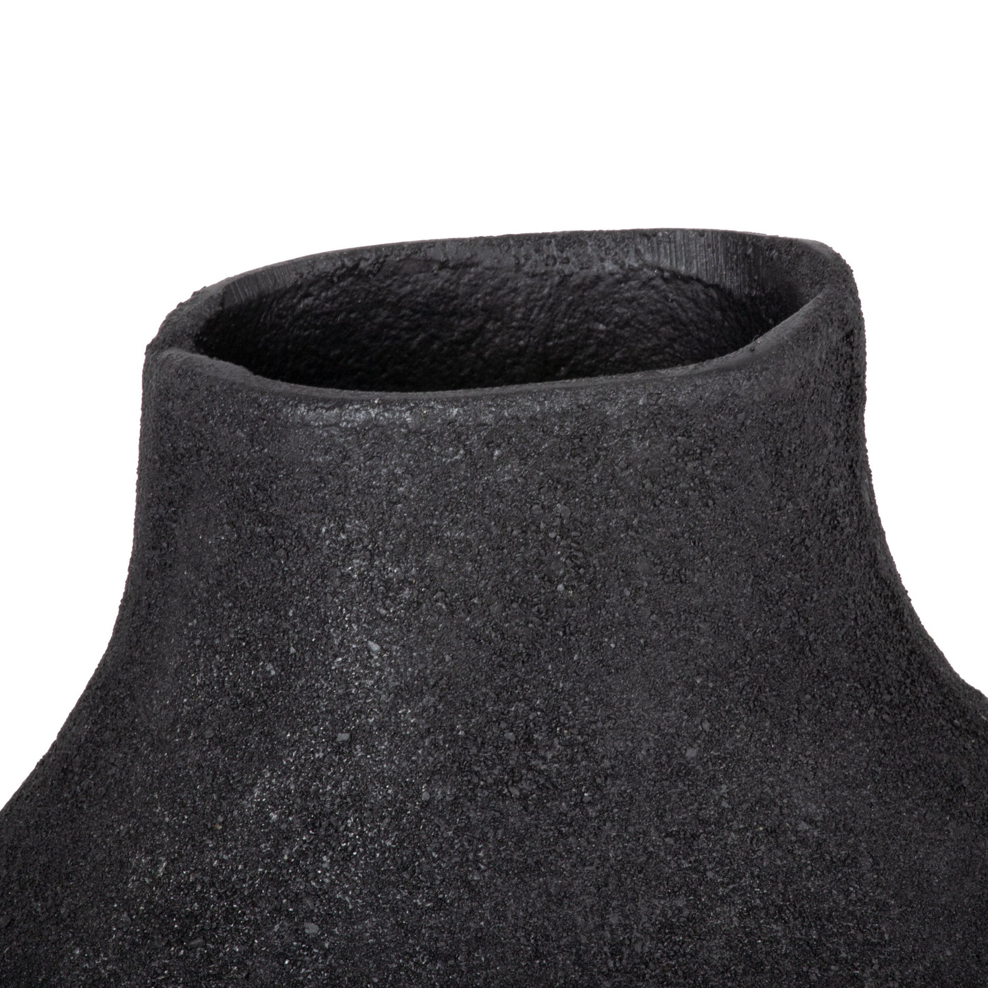 12" Black Aluminum Modern Abstract Table Vase-3