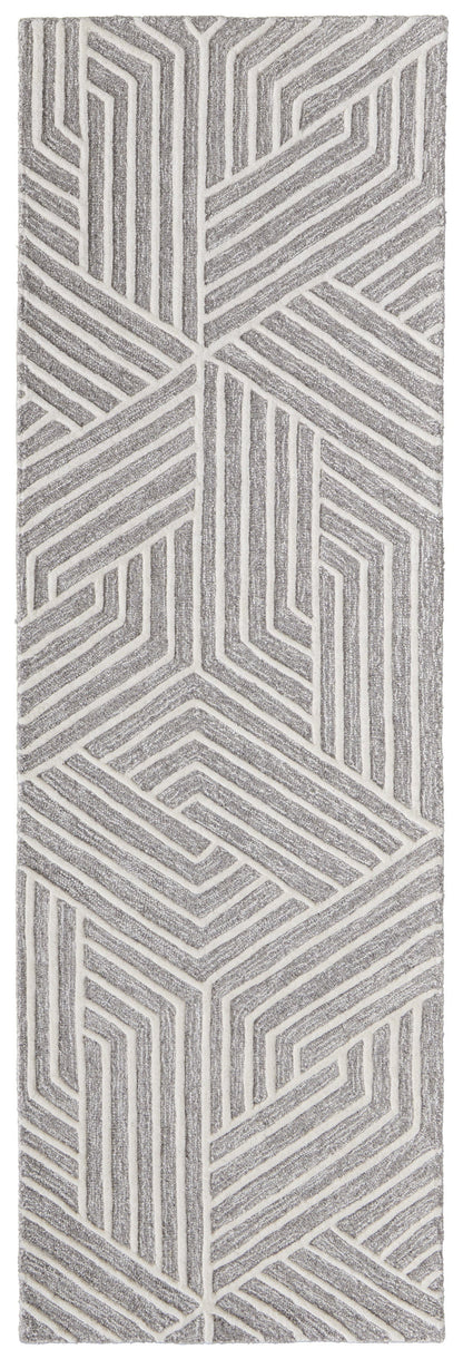 Lytton Modern Geometric - Gray/Ivory Area Rug-6