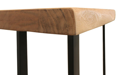 47" Natural and Black Solid Wood and Metal Live Edge Console Table-4