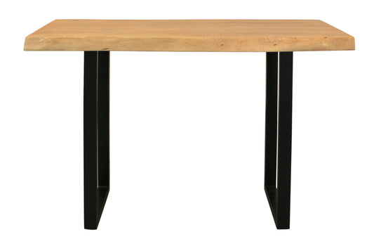 47" Natural and Black Solid Wood and Metal Live Edge Console Table-6