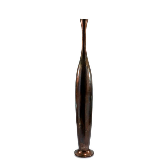 41" Burnished Brown Aluminum Floor Vase-2
