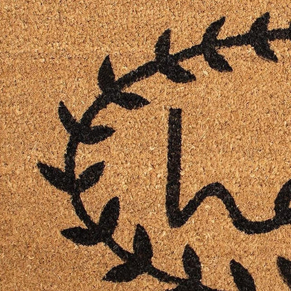 17" X 29" Natural And Black Hello Outdoor Coir Door Mat-7