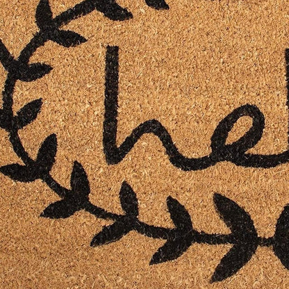 17" X 29" Natural And Black Hello Outdoor Coir Door Mat-8