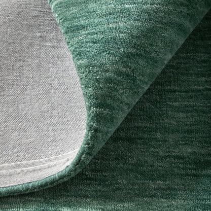 Luna Modern Solid - Green/White Area Rug-4