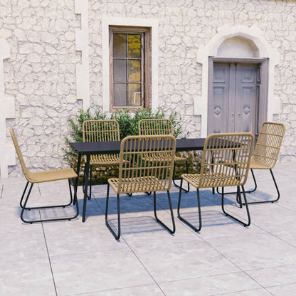 vidaXL Patio Dining Set Seat Black/Oak and Black 3/5/7/9 Piece Multi Sizes-11