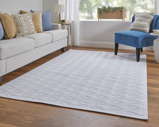 Saphir Mira Modern Geometric - White - Clearance-2