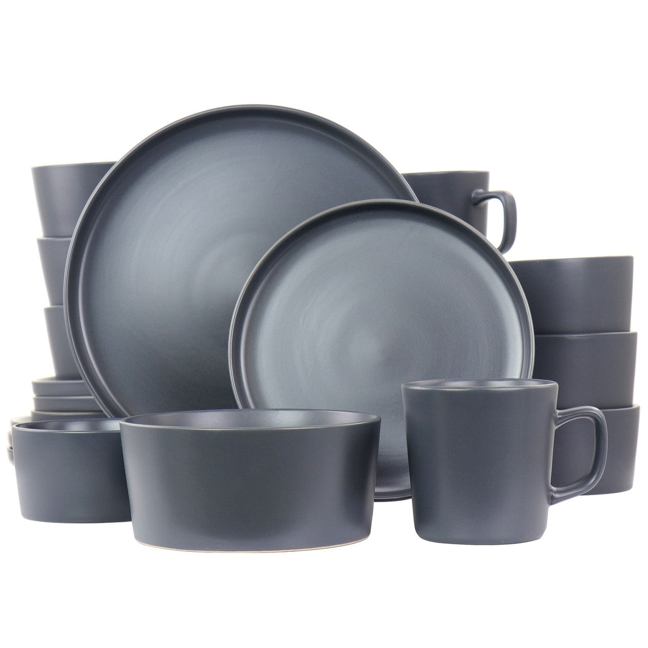 Elama Luxmatte Dark Grey 20 Piece Dinnerware Set-0
