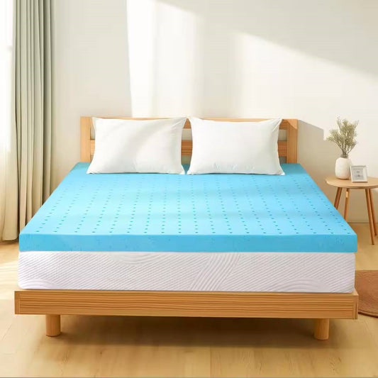 Queen size 3-inch Thick High Density Memory Foam Mattress Topper-1