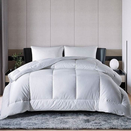 Queen Size All Seasons Soft White Polyester Down Alternative Comforter-0