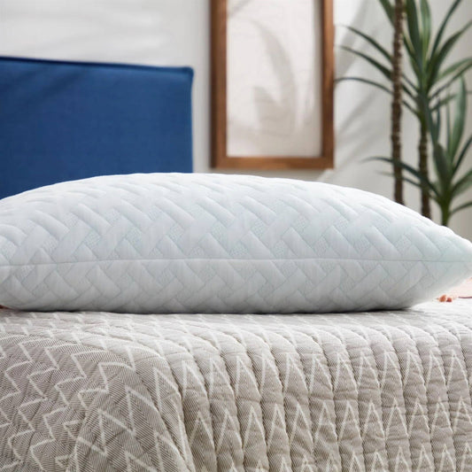 Set of 2 - Shredded Memory Foam Bed Pillows with 2 Pillowcases - Standard size-1