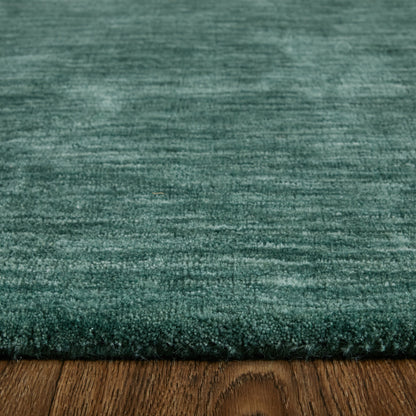 Luna Modern Solid - Green/White Area Rug-5
