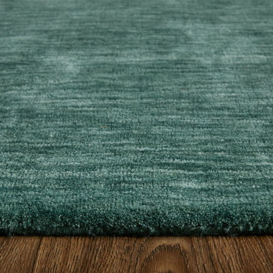 Luna Modern Solid - Green/White Area Rug-5