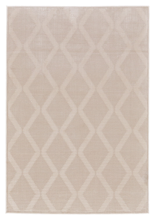 Prasad Modern Geometric - Ivory/Tan Area Rug-0