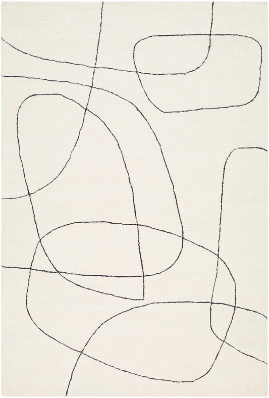 Deniz Modern Off-White Wool Rug-0
