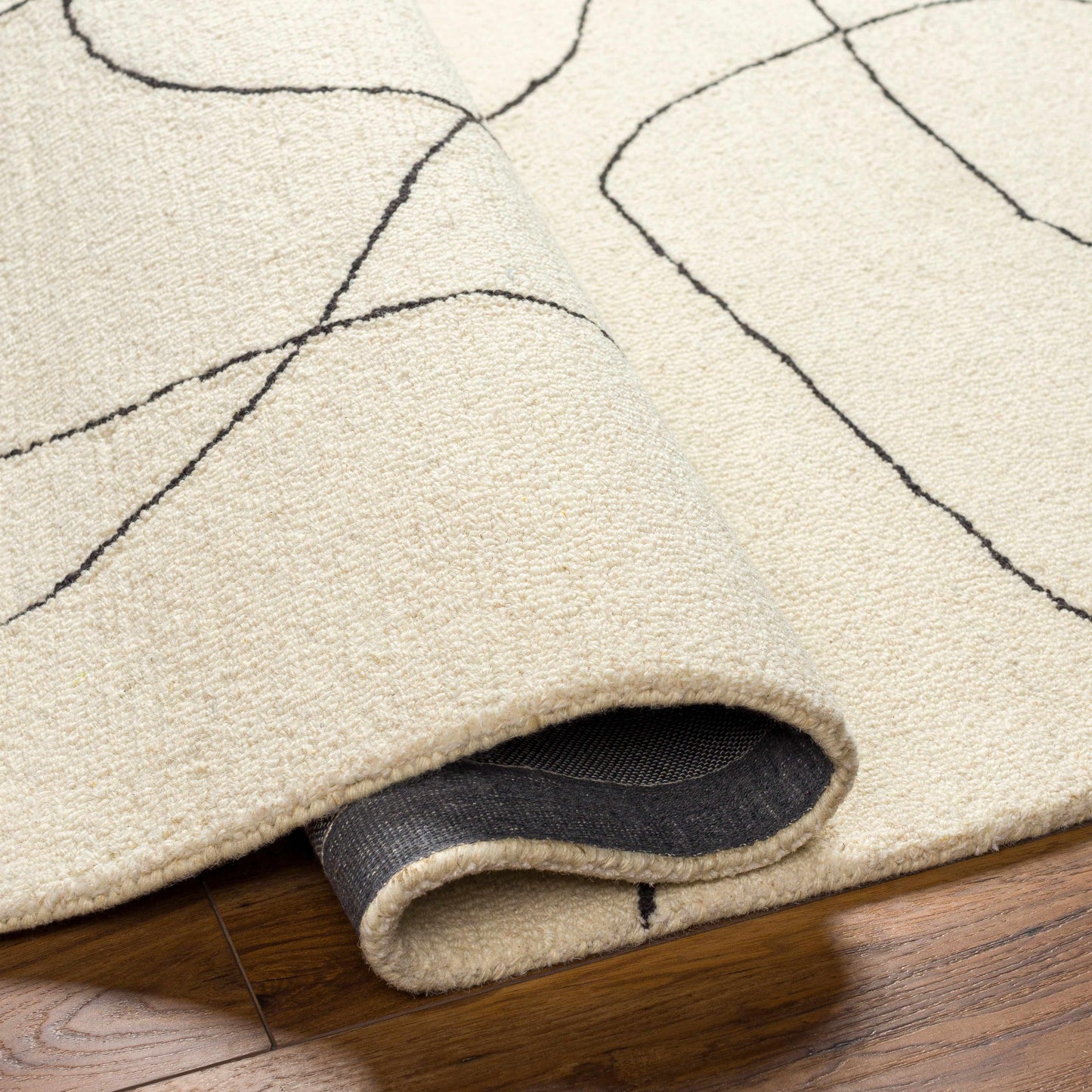 Deniz Modern Off-White Wool Rug-3