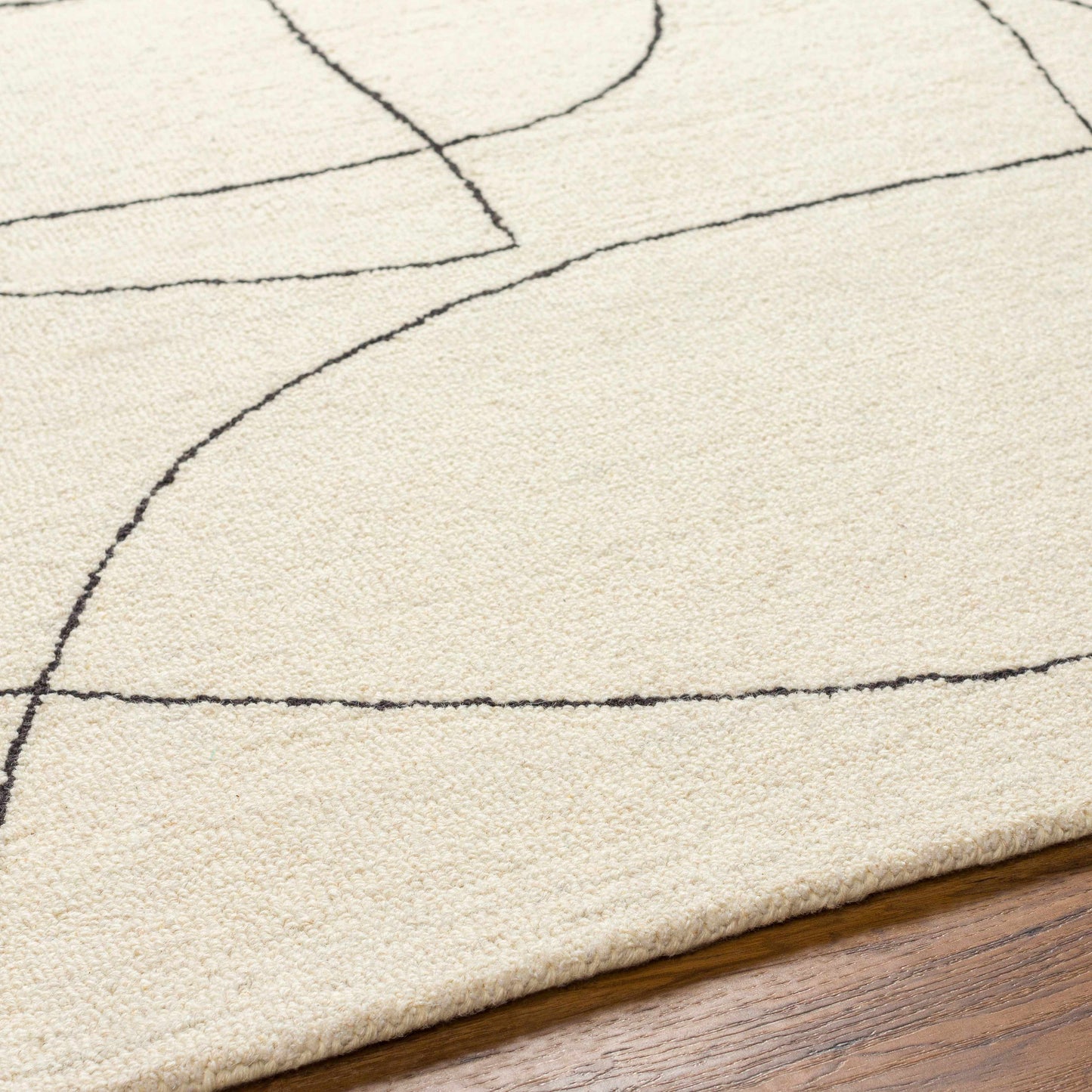 Deniz Modern Off-White Wool Rug-4