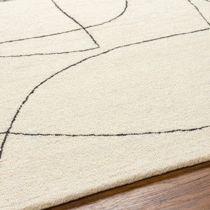 Deniz Modern Off-White Wool Rug-4