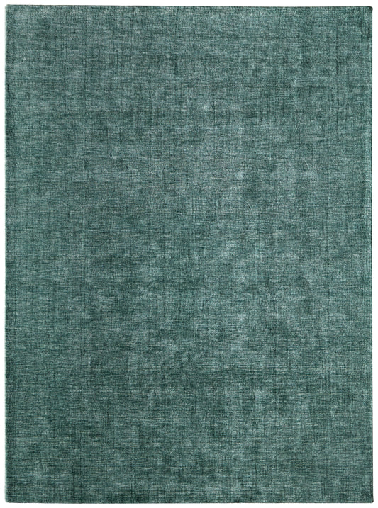 Luna Modern Solid - Green/White Area Rug-0